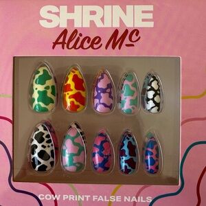 Multicolor Cow Print Press-On Nails